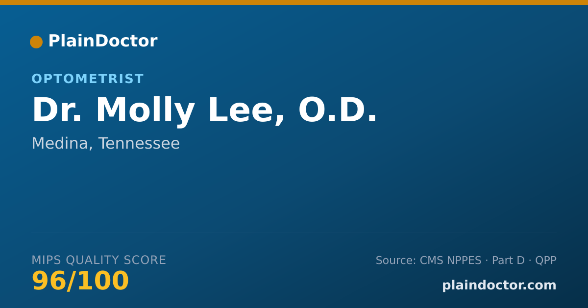 Shareable card for Molly Lee, O.D. - Optometrist, Medina, TN
