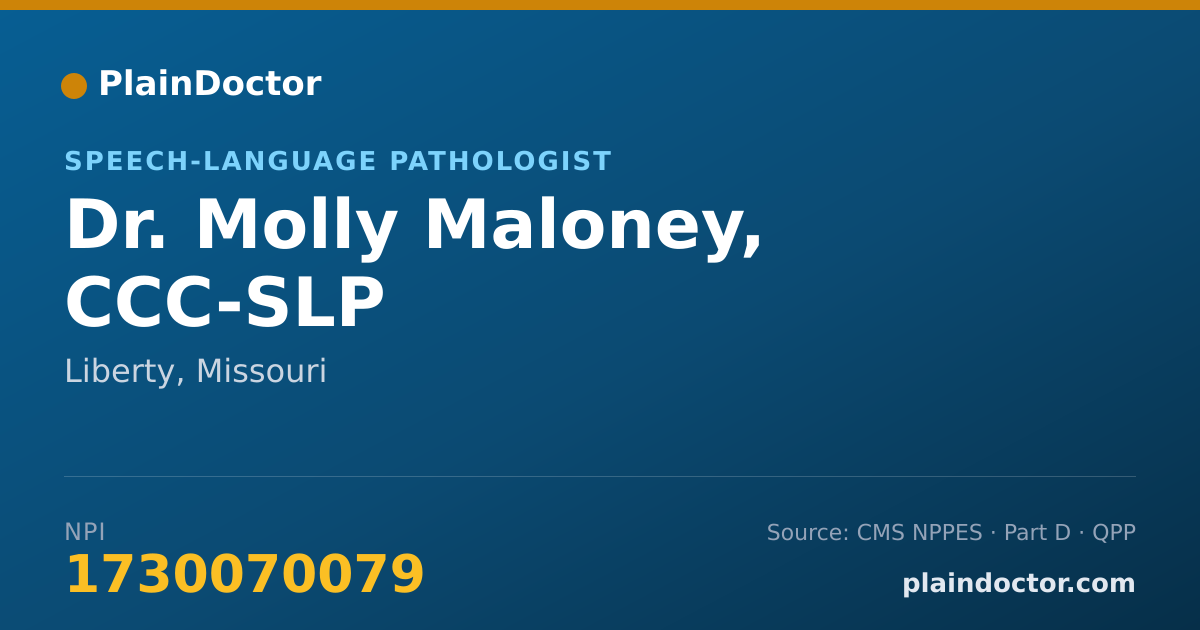 Shareable card for Molly Maloney, CCC-SLP - Speech-Language Pathologist, Liberty, MO