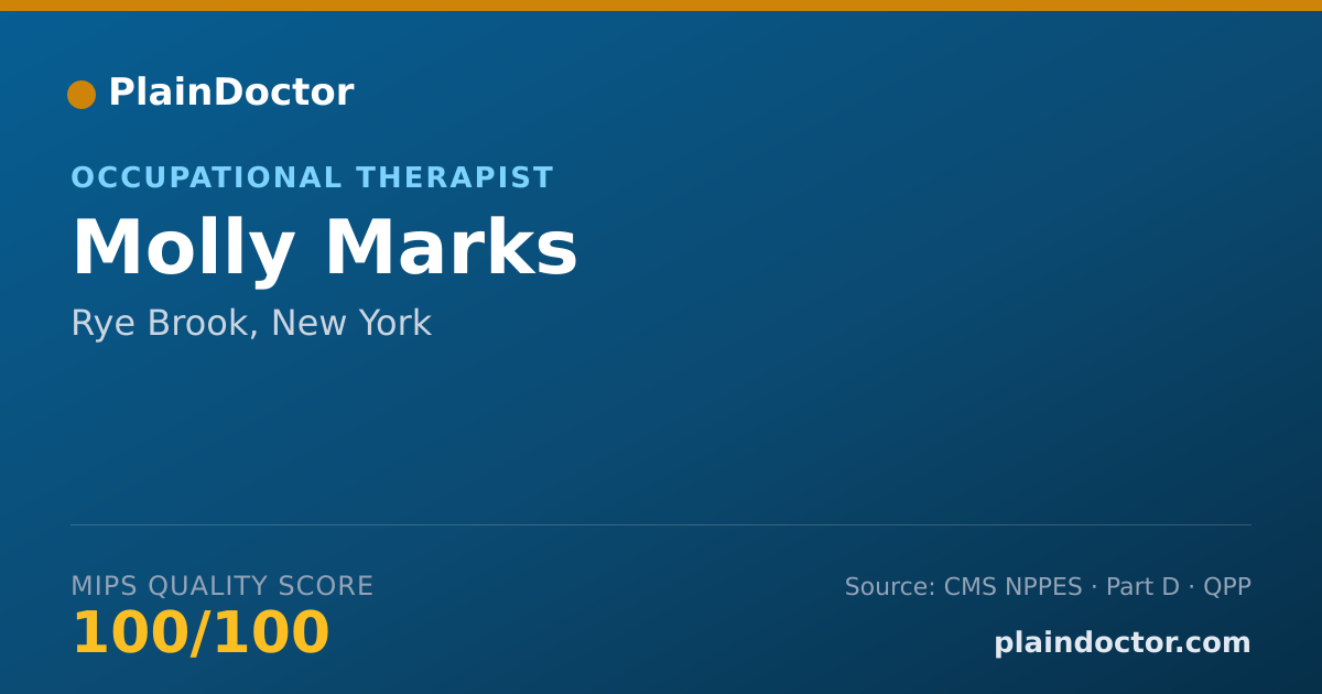 Shareable card for Molly Marks - Occupational Therapist, Rye Brook, NY