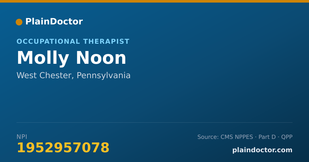 Shareable card for Molly Noon - Occupational Therapist, West Chester, PA