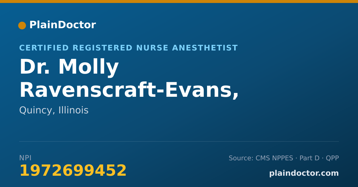 Shareable card for Molly Ravenscraft-Evans, CRNA - Certified Registered Nurse Anesthetist, Quincy, IL
