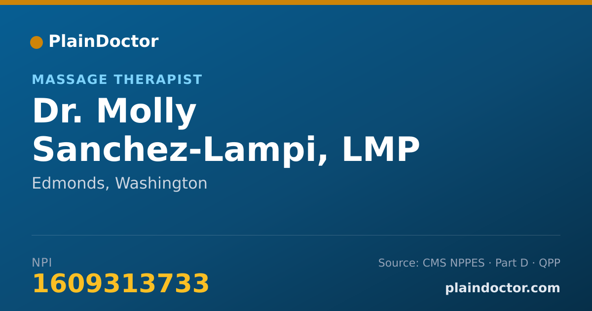 Shareable card for Molly Sanchez-Lampi, LMP - Massage Therapist, Edmonds, WA
