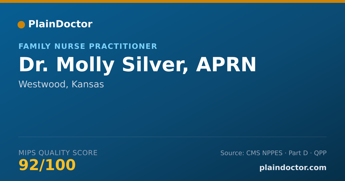 Shareable card for Molly Silver, APRN - Family Nurse Practitioner, Westwood, KS