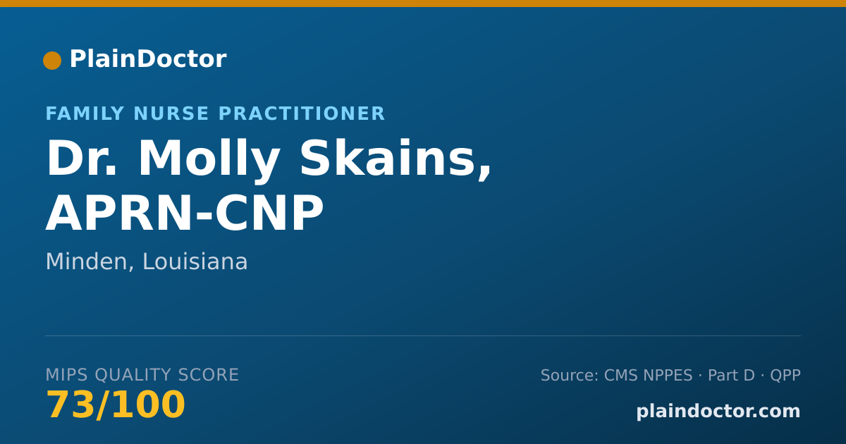 Shareable card for Molly Skains, APRN-CNP - Family Nurse Practitioner, Minden, LA