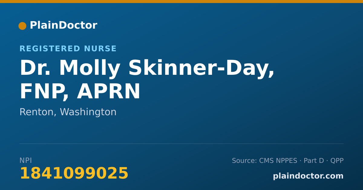 Shareable card for Molly Skinner-Day, FNP, APRN - Registered Nurse, Renton, WA