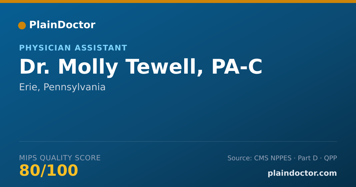 Shareable card for Molly Tewell, PA-C - Physician Assistant, Erie, PA