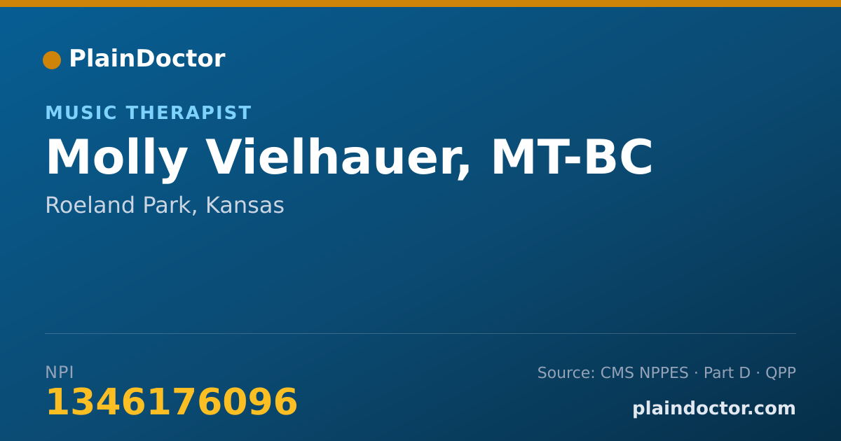 Shareable card for Molly Vielhauer, MT-BC - Music Therapist, Roeland Park, KS