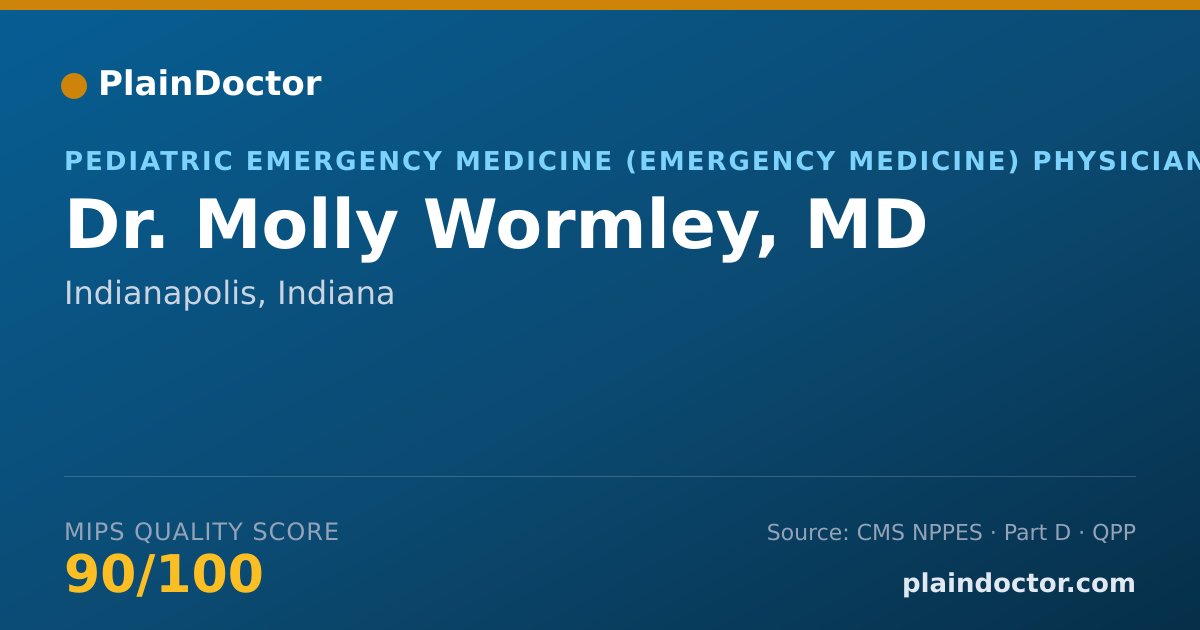 Shareable card for Molly Wormley, MD - Pediatric Emergency Medicine (Emergency Medicine) Physician, Indianapolis, IN