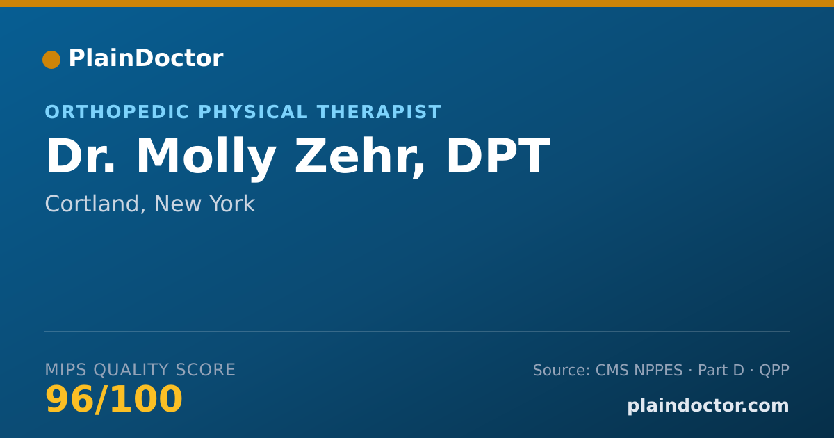 Shareable card for Molly Zehr, DPT - Orthopedic Physical Therapist, Cortland, NY