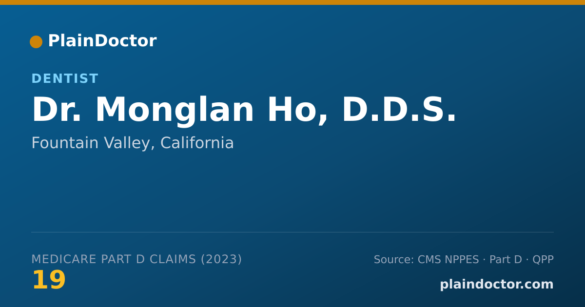 Shareable card for Monglan Ho, D.D.S. - Dentist, Fountain Valley, CA