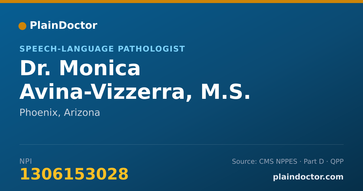 Shareable card for Monica Avina-Vizzerra, M.S. - Speech-Language Pathologist, Phoenix, AZ