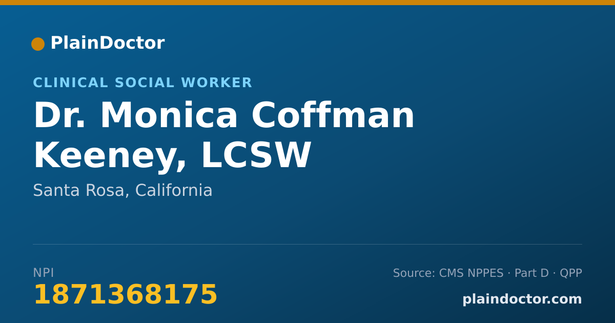 Shareable card for Monica Coffman Keeney, LCSW - Clinical Social Worker, Santa Rosa, CA