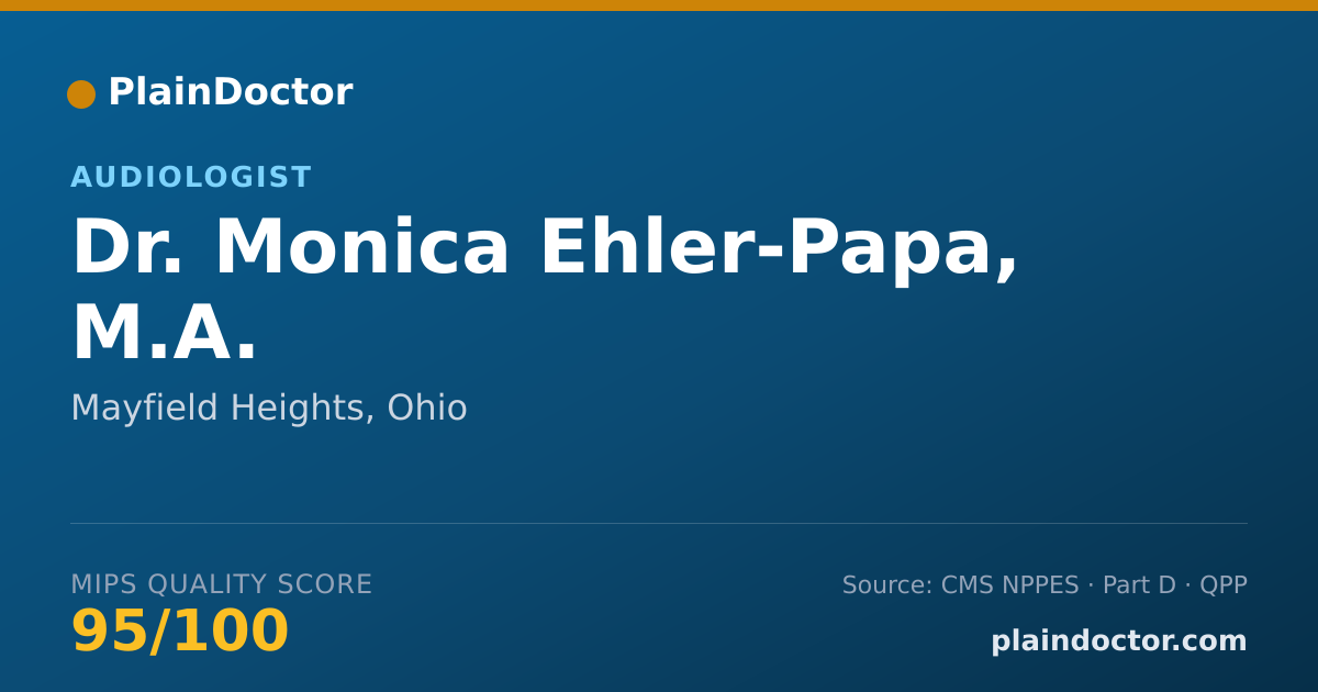 Shareable card for Monica Ehler-Papa, M.A. - Audiologist, Mayfield Heights, OH