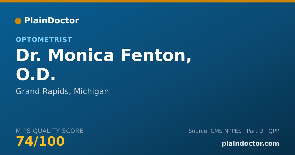 Shareable card for Monica Fenton, O.D. - Optometrist, Grand Rapids, MI
