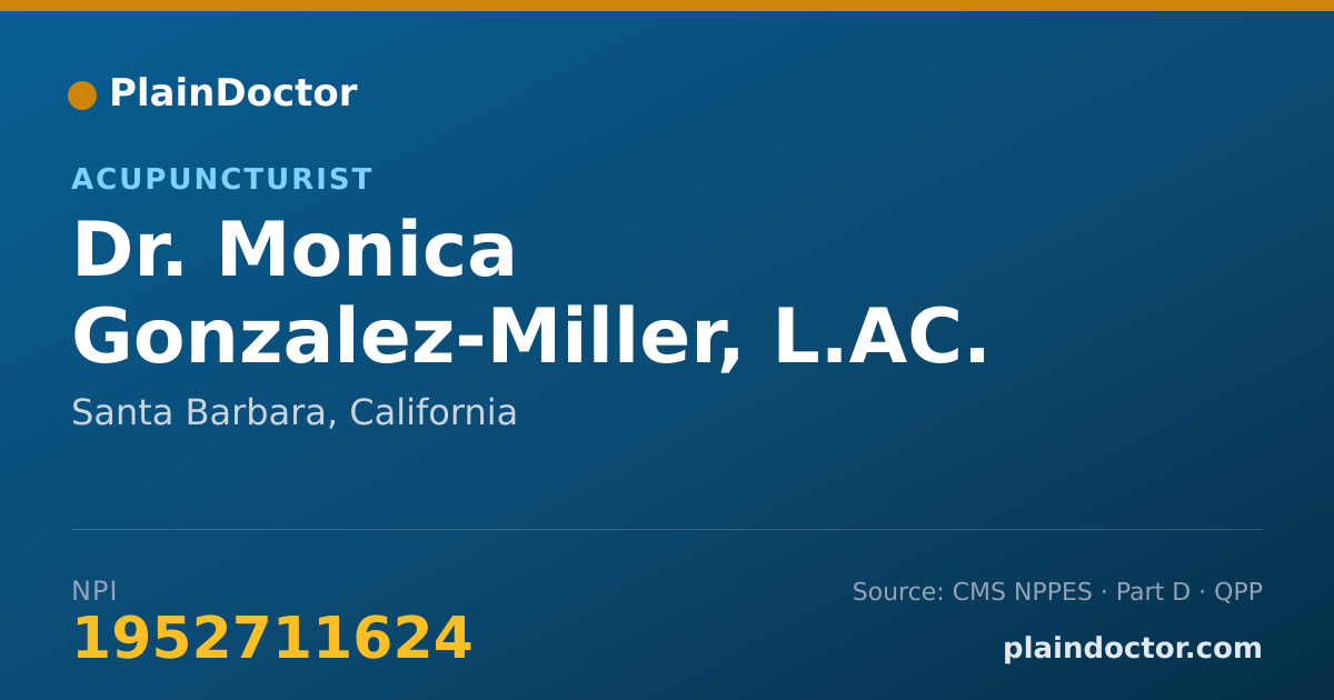 Shareable card for Monica Gonzalez-Miller, L.AC. - Acupuncturist, Santa Barbara, CA