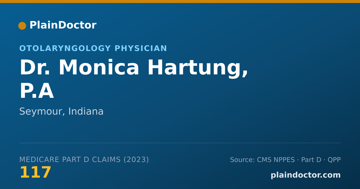 Shareable card for Monica Hartung, P.A - Otolaryngology Physician, Seymour, IN