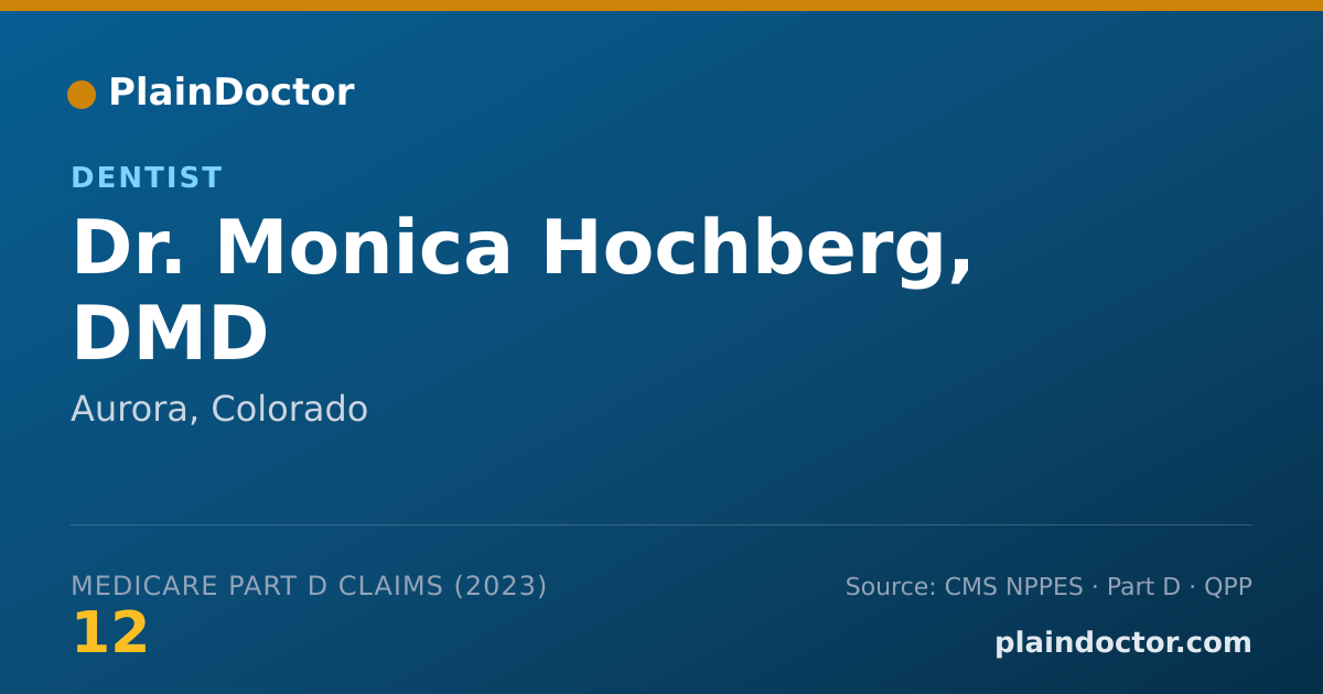 Shareable card for Monica Hochberg, DMD - Dentist, Aurora, CO