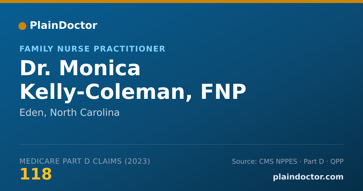 Shareable card for Monica Kelly-Coleman, FNP - Family Nurse Practitioner, Eden, NC