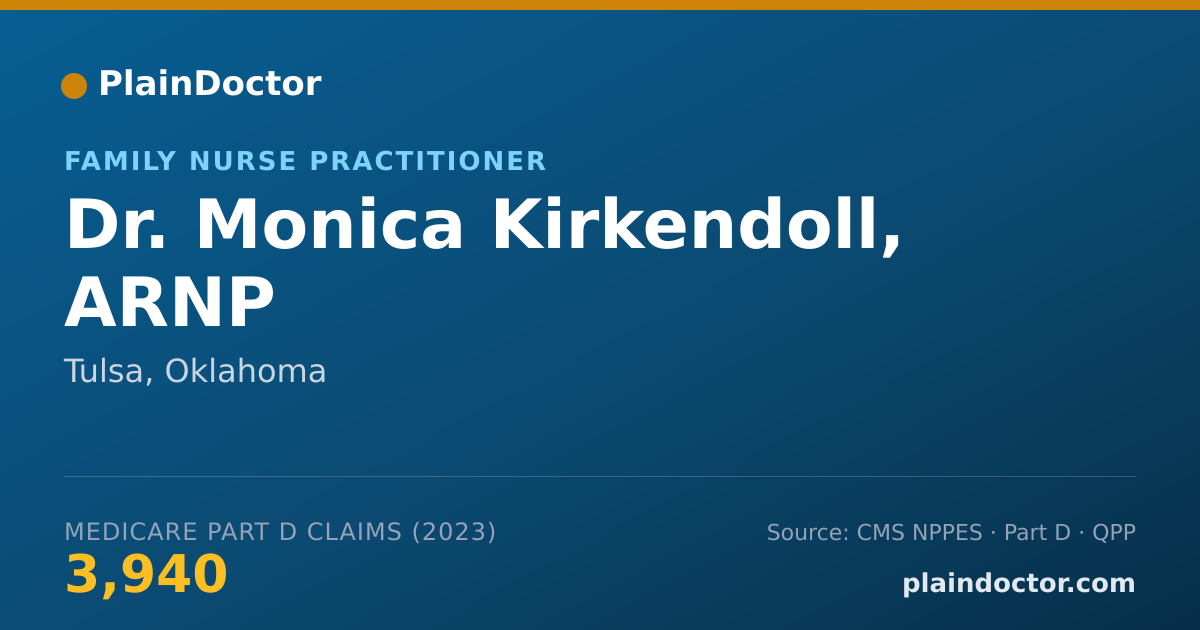 Shareable card for Monica Kirkendoll, ARNP - Family Nurse Practitioner, Tulsa, OK