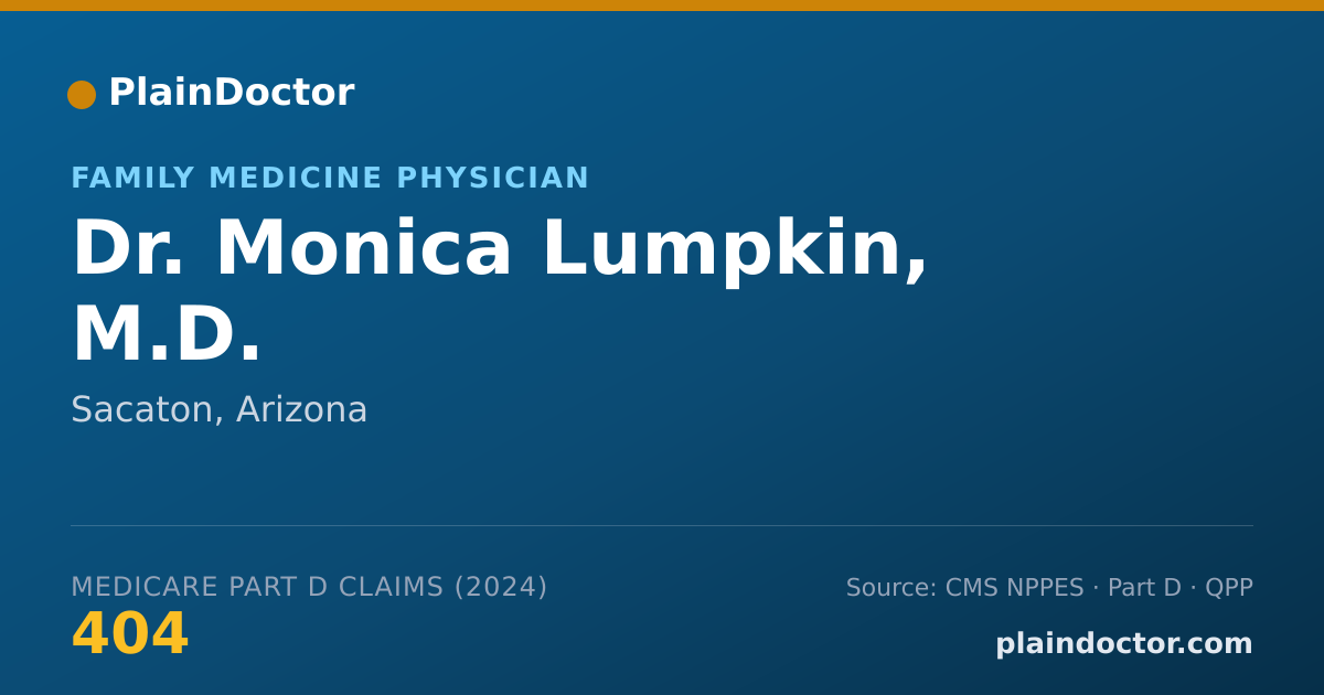 Shareable card for Monica Lumpkin, M.D. - Family Medicine Physician, Sacaton, AZ