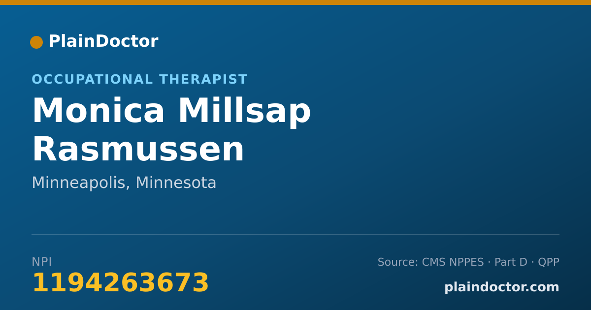 Shareable card for Monica Millsap Rasmussen - Occupational Therapist, Minneapolis, MN