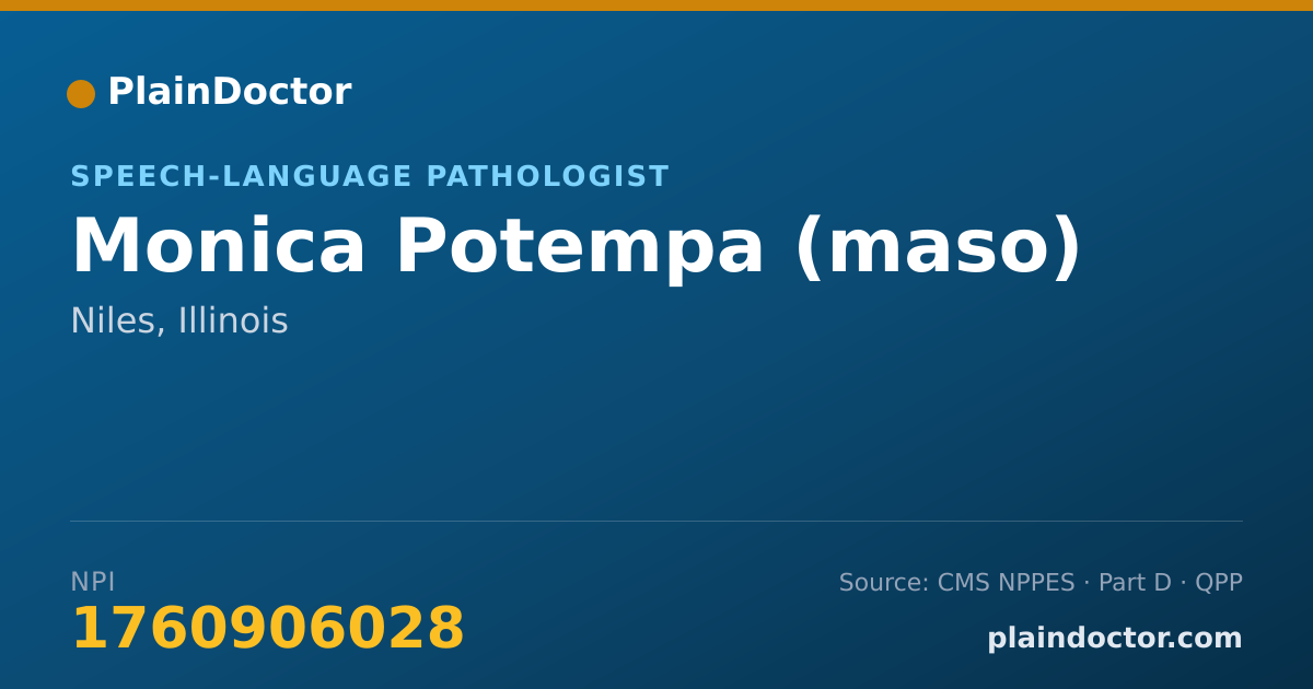Shareable card for Monica Potempa (maso) - Speech-Language Pathologist, Niles, IL