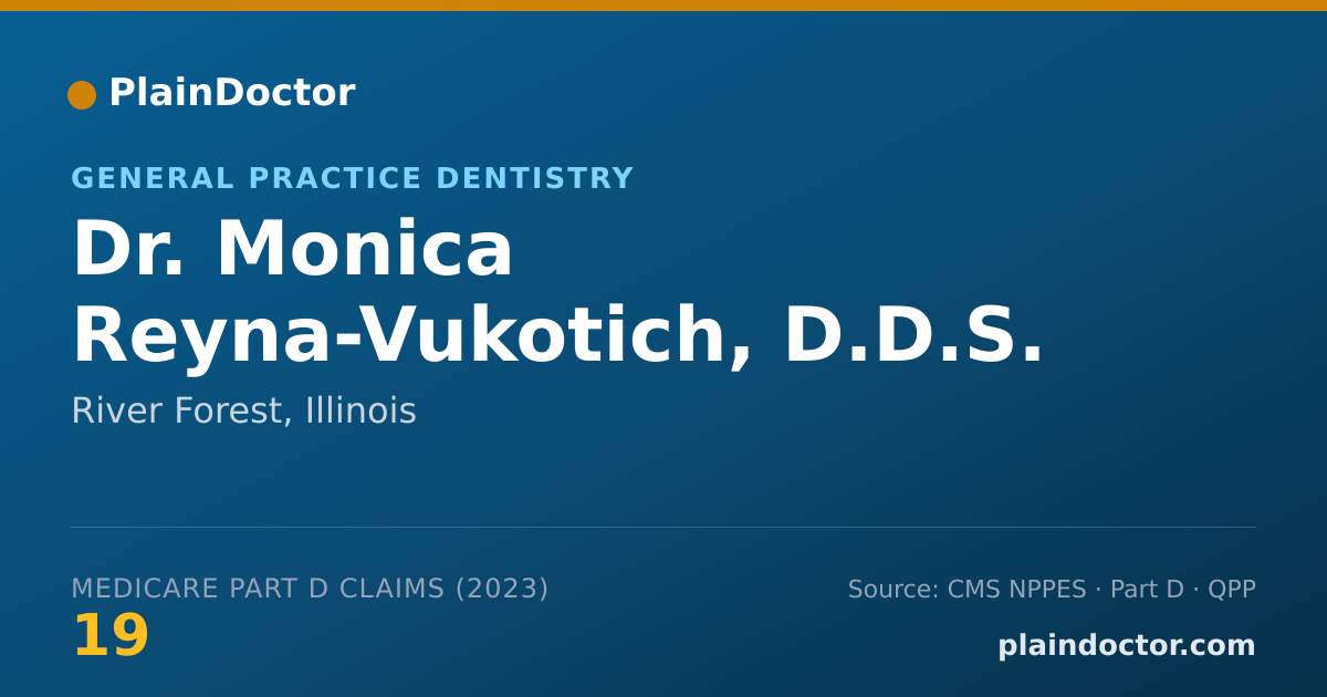 Shareable card for Monica Reyna-Vukotich, D.D.S. - General Practice Dentistry, River Forest, IL