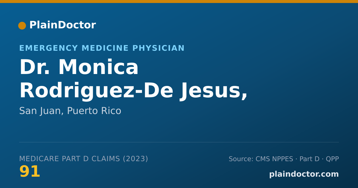 Shareable card for Monica Rodriguez-De Jesus, M.D. - Emergency Medicine Physician, San Juan, PR
