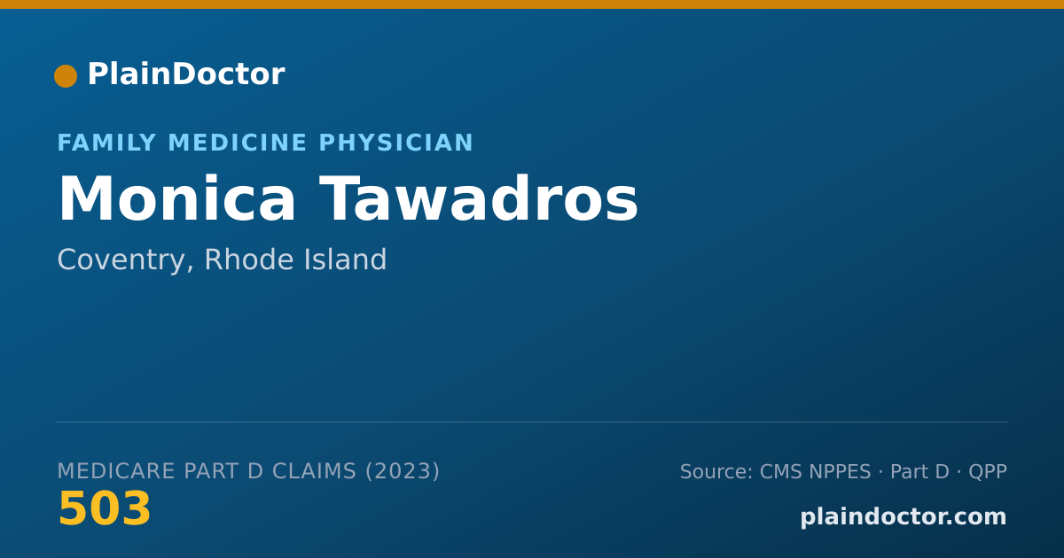 Shareable card for Monica Tawadros - Family Medicine Physician, Coventry, RI