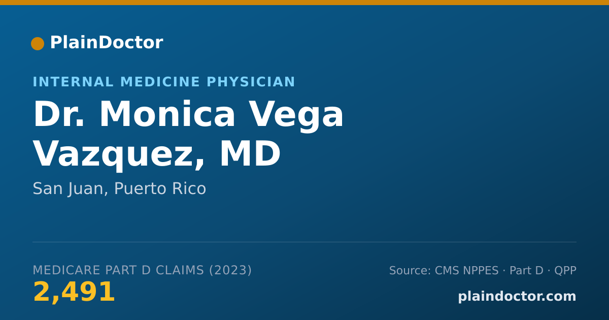 Shareable card for Monica Vega Vazquez, MD - Internal Medicine Physician, San Juan, PR