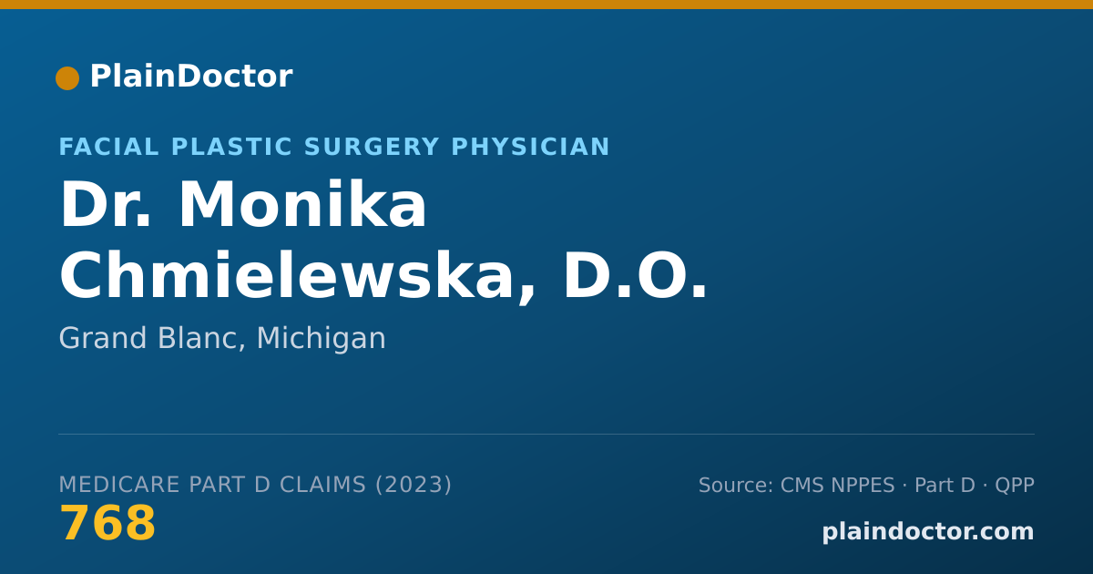 Shareable card for Monika Chmielewska, D.O. - Facial Plastic Surgery Physician, Grand Blanc, MI