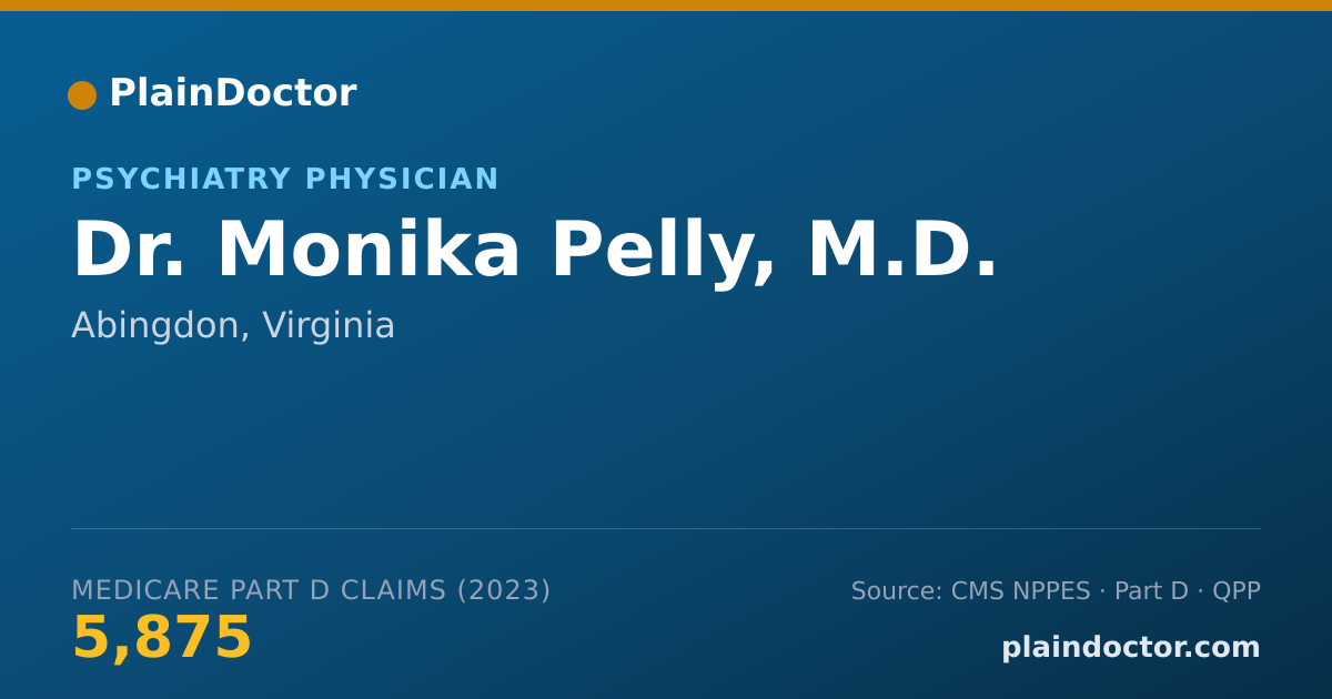 Shareable card for Monika Pelly, M.D. - Psychiatry Physician, Abingdon, VA
