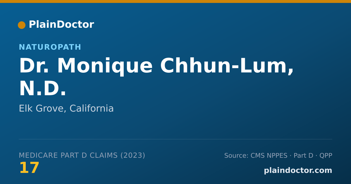 Shareable card for Monique Chhun-Lum, N.D. - Naturopath, Elk Grove, CA