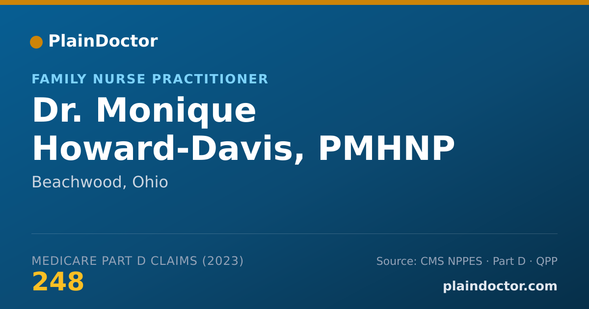 Shareable card for Monique Howard-Davis, PMHNP - Family Nurse Practitioner, Beachwood, OH