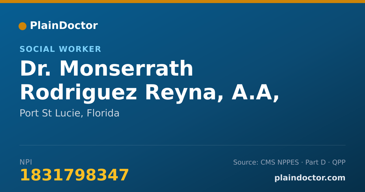 Shareable card for Monserrath Rodriguez Reyna, A.A, B.S - Social Worker, Port St Lucie, FL