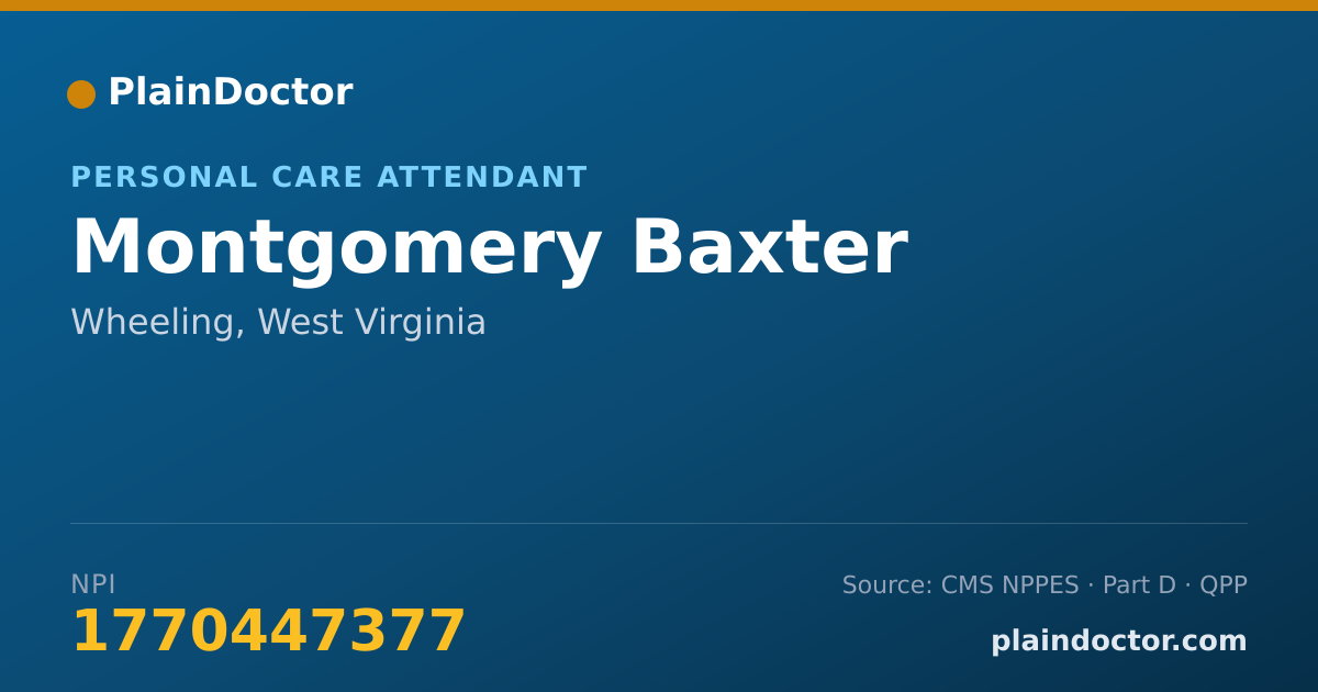 Shareable card for Montgomery Baxter - Personal Care Attendant, Wheeling, WV