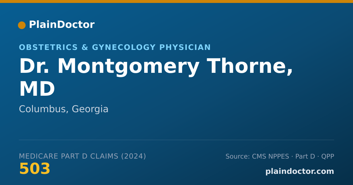 Shareable card for Montgomery Thorne, MD - Obstetrics & Gynecology Physician, Columbus, GA