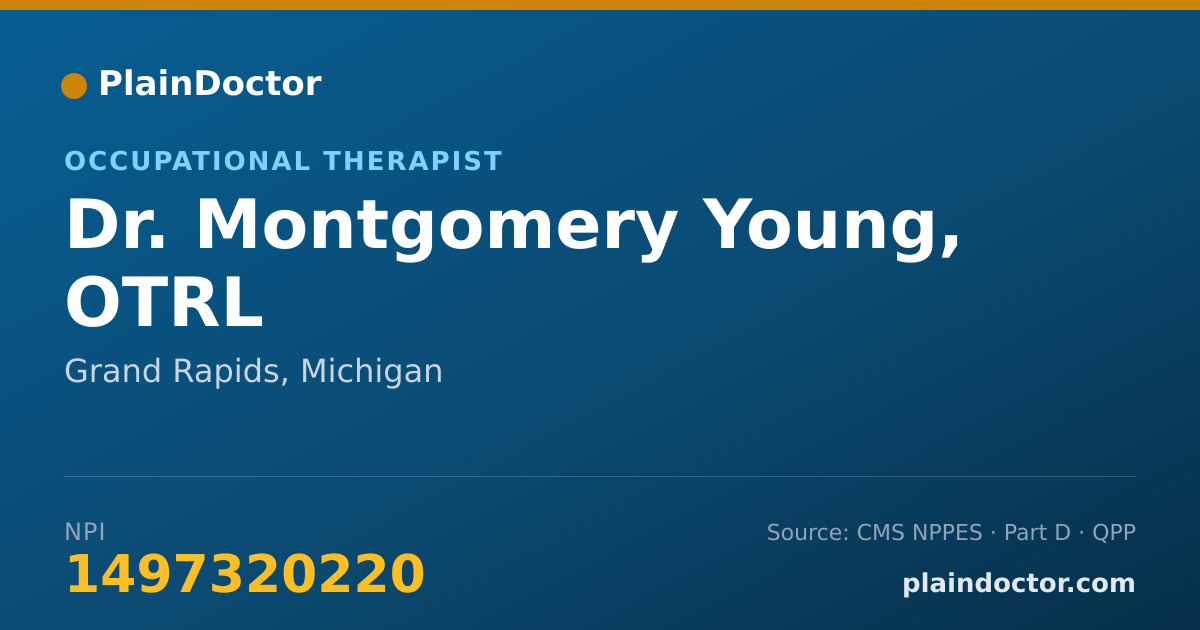 Shareable card for Montgomery Young, OTRL - Occupational Therapist, Grand Rapids, MI