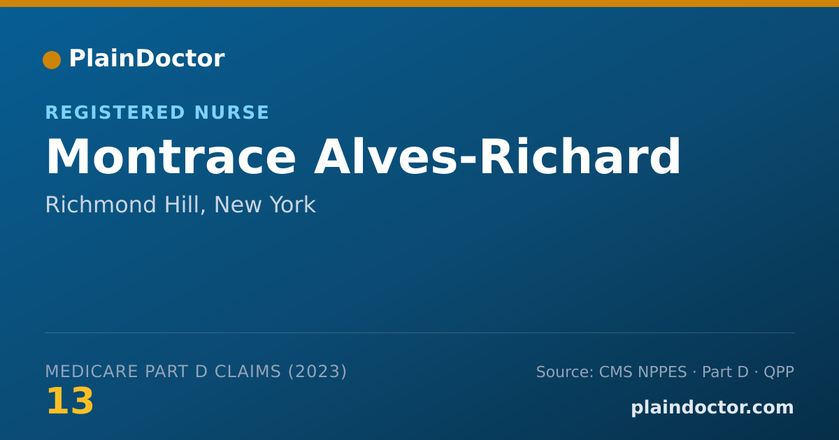 Shareable card for Montrace Alves-Richard - Registered Nurse, Richmond Hill, NY