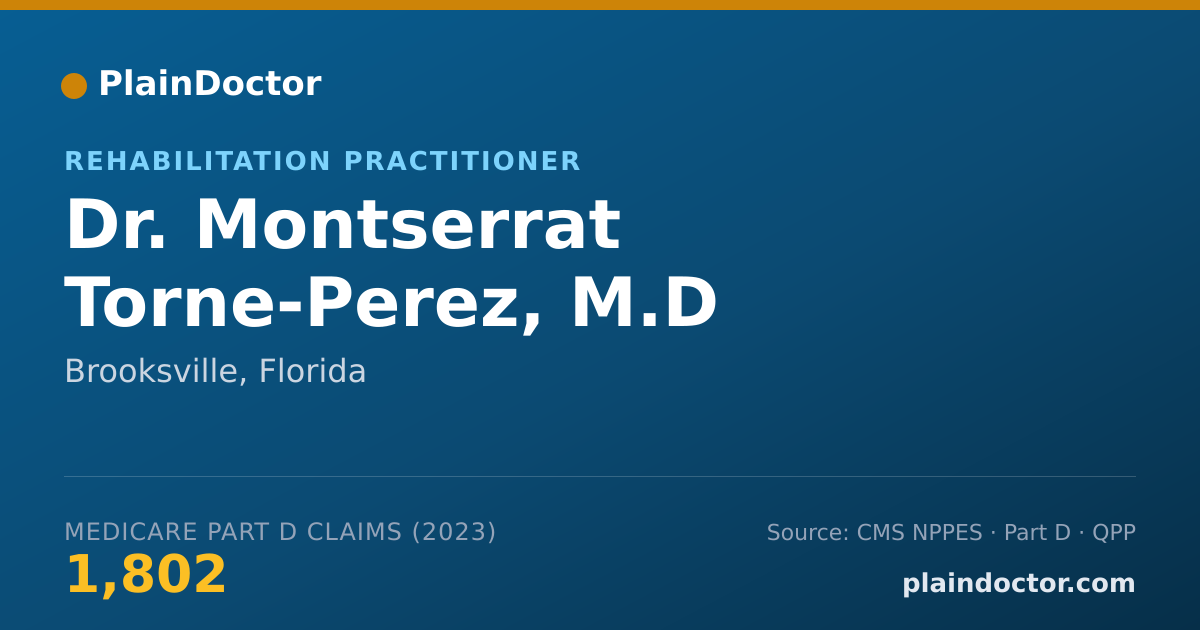 Shareable card for Montserrat Torne-Perez, M.D - Rehabilitation Practitioner, Brooksville, FL