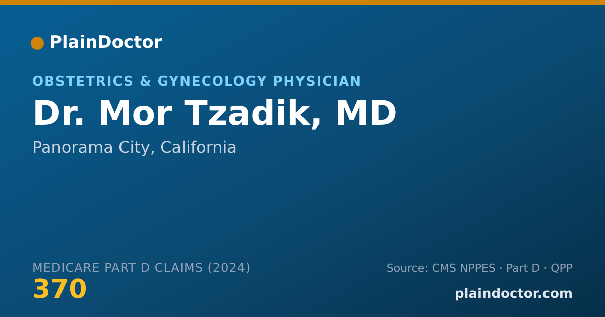 Shareable card for Mor Tzadik, MD - Obstetrics & Gynecology Physician, Panorama City, CA