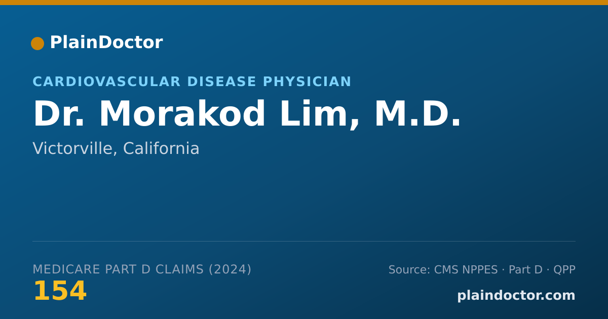 Shareable card for Morakod Lim, M.D. - Cardiovascular Disease Physician, Victorville, CA