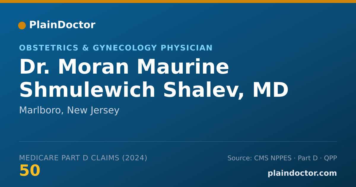Shareable card for Moran Maurine Shmulewich Shalev, MD - Obstetrics & Gynecology Physician, Marlboro, NJ