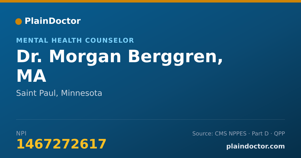 Shareable card for Morgan Berggren, MA - Mental Health Counselor, Saint Paul, MN