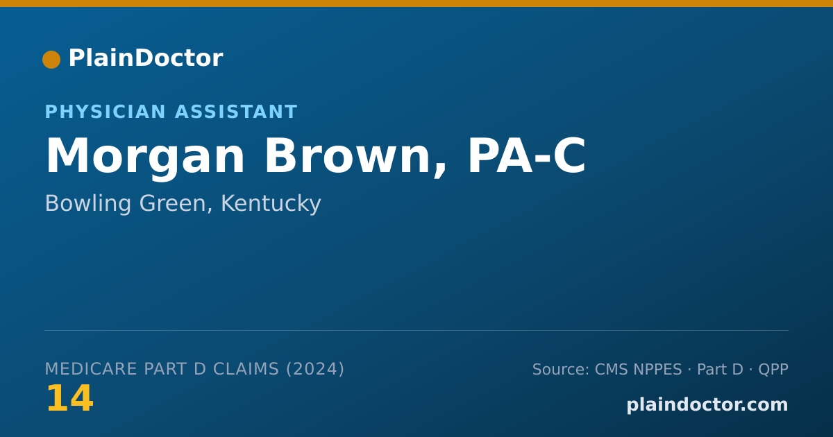 Shareable card for Morgan Brown, PA-C - Physician Assistant, Bowling Green, KY