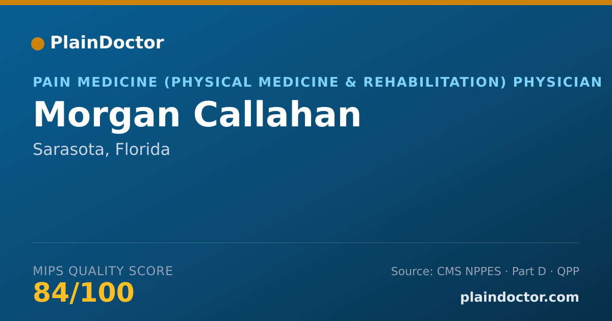Shareable card for Morgan Callahan - Physical Medicine & Rehabilitation Physician, Sarasota, FL