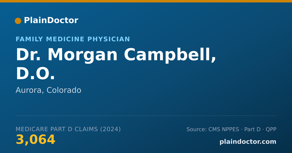 Shareable card for Morgan Campbell, D.O. - Family Medicine Physician, Aurora, CO