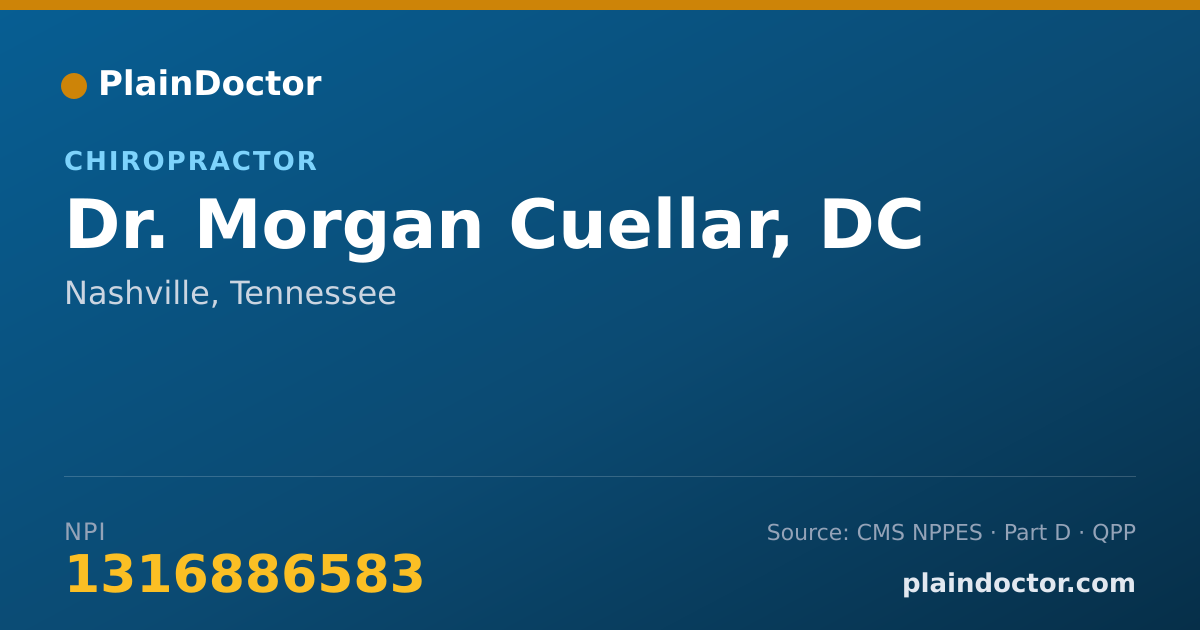 Shareable card for Morgan Cuellar, DC - Chiropractor, Nashville, TN