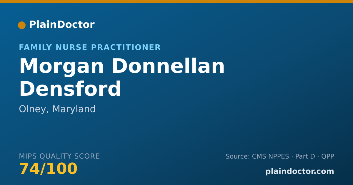 Shareable card for Morgan Donnellan Densford - Family Nurse Practitioner, Olney, MD