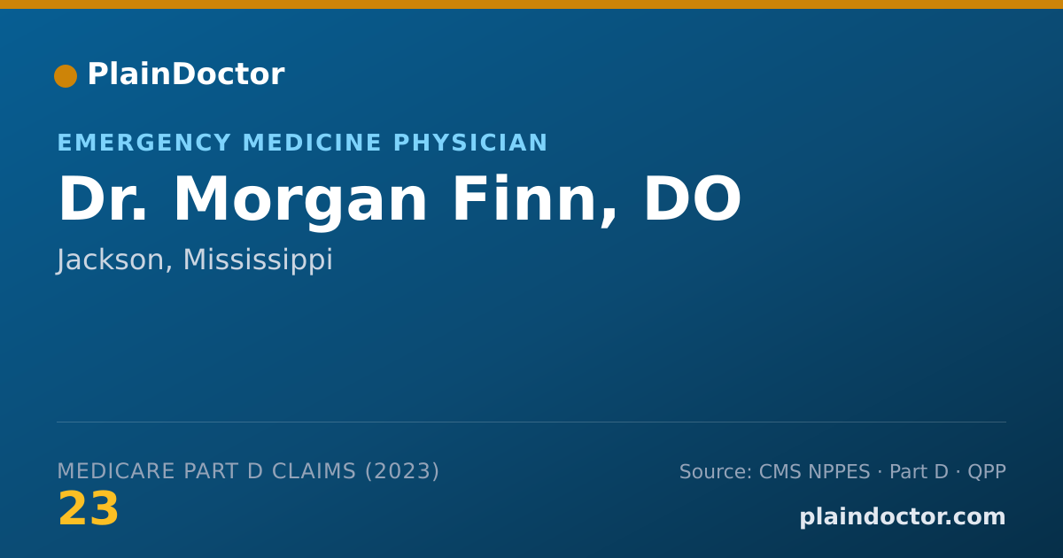 Shareable card for Morgan Finn, DO - Emergency Medicine Physician, Jackson, MS